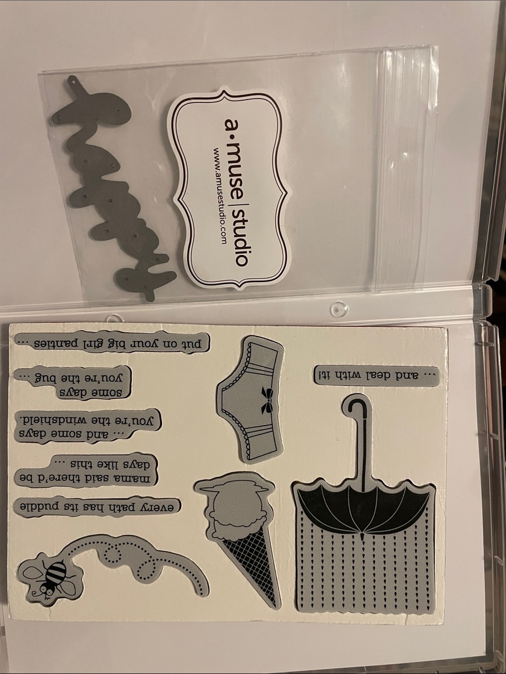 A Muse Studio DAYS LIKE THIS Rubber Stamp Set Sentiments
